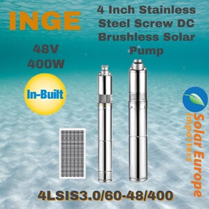 Inge: 4 Inch Stainless Steel Screw DC Brushless Solar Pump 48VDC 400W (4LSIS3.0/60-48/400)
