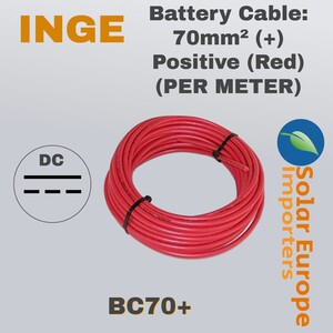 Battery Cable: 70mm (+) Positive (Red) (BC70+)