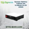 Dyness: Battery Lithium Ion 5.12KWH 51.2V 100Ah (1C Upgrade) (DYN-BX51100-1C)