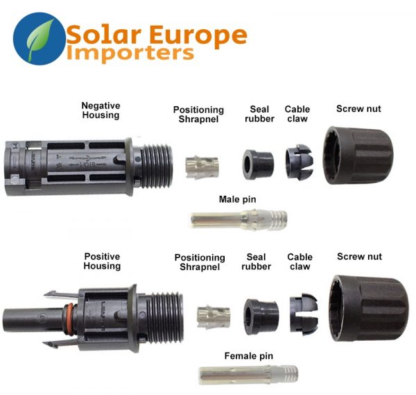 MC4 Connector Male and Female 1500VDC (4mm/6mm) (MC4-6HV) - Image 2