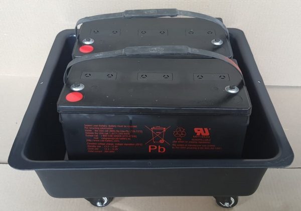 Plastic Battery Box Fits x 2 Lead Acid / Gel 100Ah Batteries (Colour: Black) (PBBOX) - Image 2
