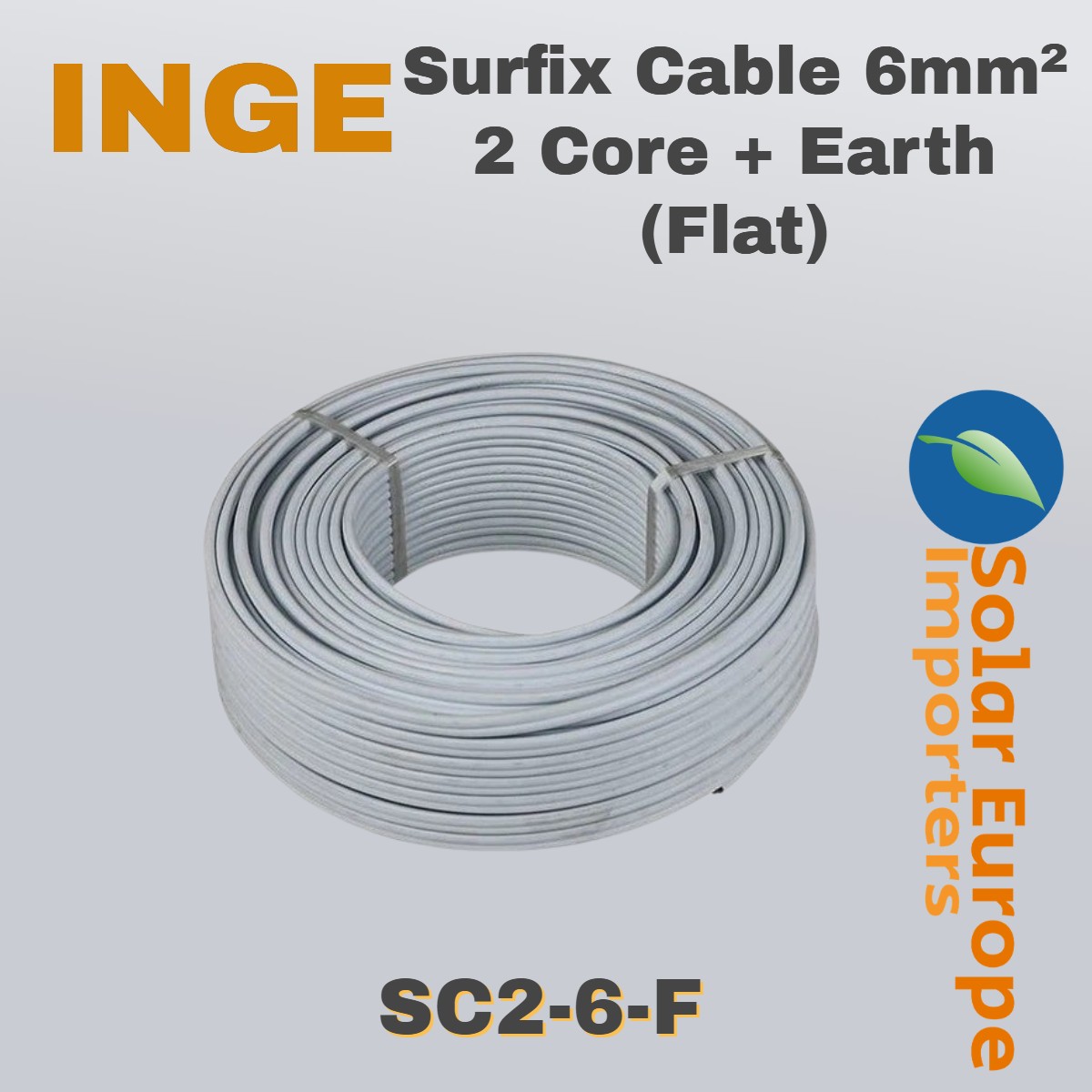 Surfix Cable 6mm 2 Core + Earth (Flat) (SC26F) Solar Europe Importers