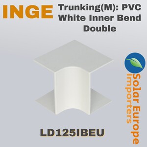 Trunking(M): PVC White Inner Bend Double (LD125IBEU)