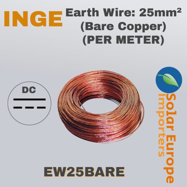 Earth Wire: 25mm² (Bare Copper) (PER METER) (EW25BARE)
