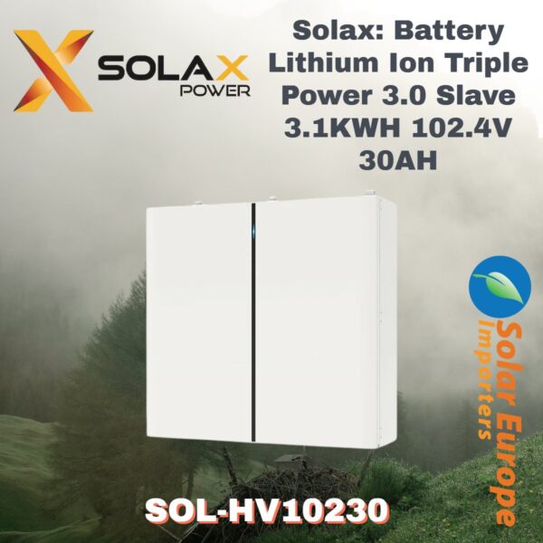 Solax: Battery Lithium Ion Triple Power 3.0 Slave 3.1KWH 102.4V 30AH (SOL-HV10230)