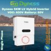 Dyness: 5KW Single Phase LV Hybrid Inverter - VOC: 600V Battery: 60V CT&WIFI Incl (Dyne-5.0L-1P-A)