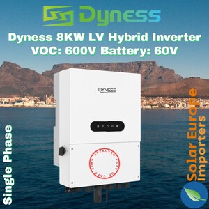 Dyness: 8KW Single Phase LV Hybrid Inverter - VOC: 600V Battery: 60V CT&WIFI Incl (Dyne-8.0L-1P-A)