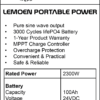Lemoen: Portable Power Station 2.3KW (Lemoen-PPS) - Image 2