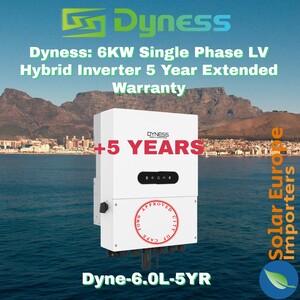 Dyness: 6KW Single Phase LV Hybrid Inverter 5 Year Extended Warranty (Dyne-6.0L-5YR)