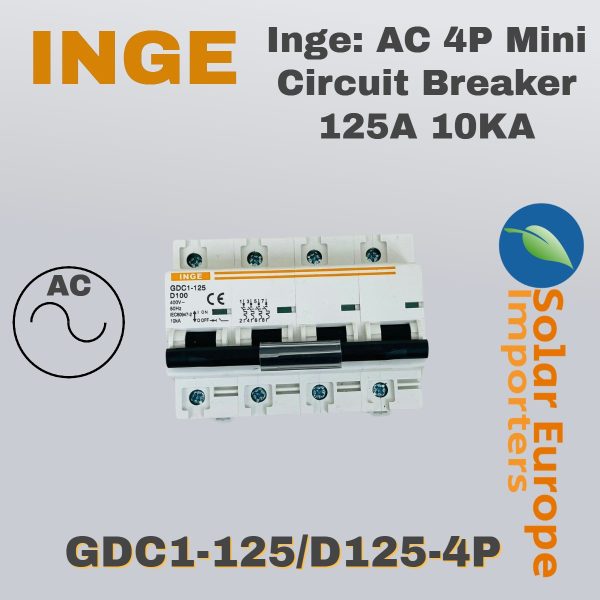 Inge: AC 4P Mini Circuit Breaker 125A 10KA (GDC1-125/D125-4P)