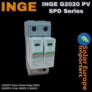 Inge: DC 2P Surge Protection Device T2 500VDC 20KA (G2020PV/500-2P)
