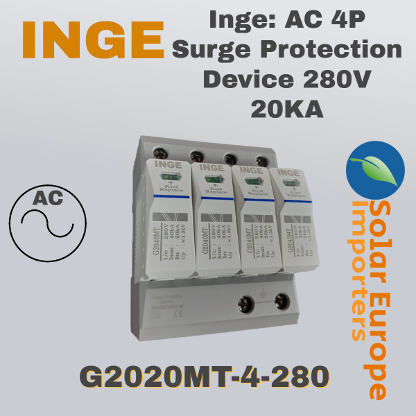 Inge: AC 4P Surge Protection Device 280V 20KA (G2020MT-4-280)