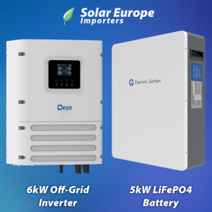 Web Special: Deye 6Kw Single Phase Off-Grid Hybrid Inverter & Electric Gotion E-Home 5.12KWH Battery (Web-Deye-Gotion)
