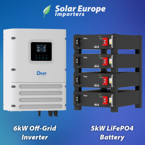 Web Special: Deye 6Kw Single Phase Off-Grid Hybrid Inverter & Deye LV 5.12KWH Battery (Web-Deye-Deye)
