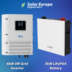 Web Special: Deye 6Kw Single Phase Off-Grid Hybrid Inverter & Dyness BX51100 5.12KWH Battery (Web-Deye-Dyness)
