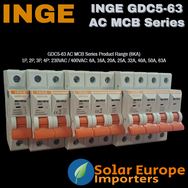 Inge: AC 1P Mini Circuit Breaker 20A 6KA (GDC5-63/C20A-1P)