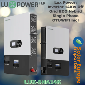 Lux Power: Inverter 14Kw Off Grid ECO Hybrid Single Phase CT&WIFI Incl (LUX-SNA14K)