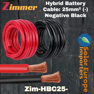 Zimmer: Hybrid Battery Cable: 25mm² (-) Negative (Black) (PER METER) (Zim-HBC25-)