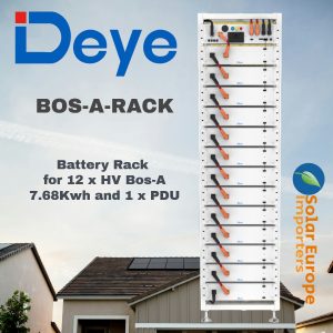 Deye: High Voltage Battery Rack (12 x HV 7.68Kwh Batteries & 1 x HV Cluster Control Box) (BOS-A-RACK)