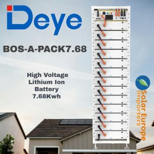 Deye: HV Battery Lithium Ion High Voltage 7.68Kwh 38.4V 200Ah (BOS-A-PACK7.68)