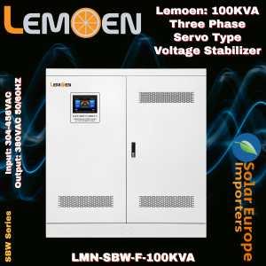 Lemoen: 100KVA Three Phase Servo Type Voltage Stabilizer Input: 304-456VAC Output: 380VAC 50/60HZ (LMN-SBW-F-100KVA)