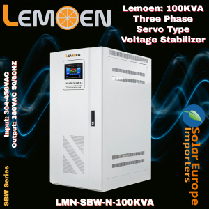 Lemoen: 100KVA Three Phase Servo Type Voltage Stabilizer Input: 304-456VAC Output: 380VAC 50/60HZ (LMN-SBW-N-100KVA)